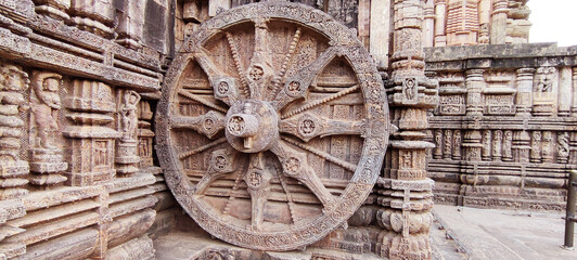 10 March, 2024, Sun Temple, Konark, Orissa India, Ruins of 800 year old temple dedicated to Sun....
