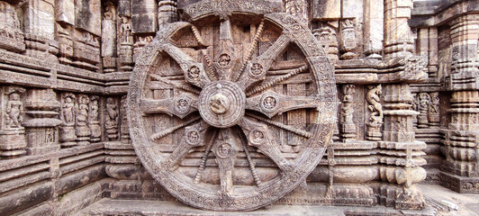 10 March, 2024, Sun Temple, Konark, Orissa India, Ruins of 800 year old temple dedicated to Sun....