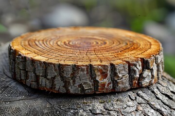 Detailed view of wood texture on a tree trunk