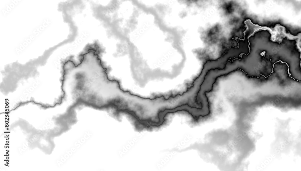 Leinwandbilder Black smoke steam isolated transparent background. Fog and mist effect for text or space. Overlay with transparent background