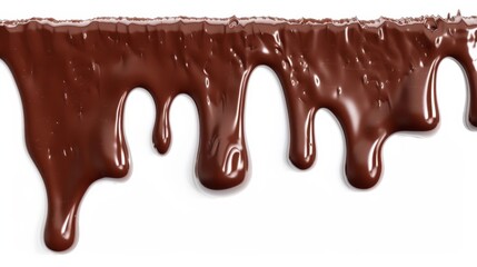 Melting Chocolate Drip on White Surface
