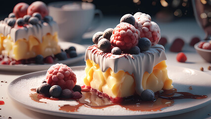 The most delicious dessert in the world, 8k render