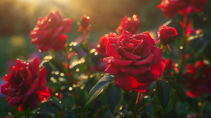 red rose in the garden