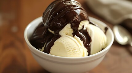 Lucuma Ice cream with chocolate coating