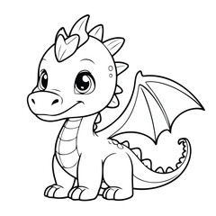 Adorable dragon drawing for toddlers book.eps