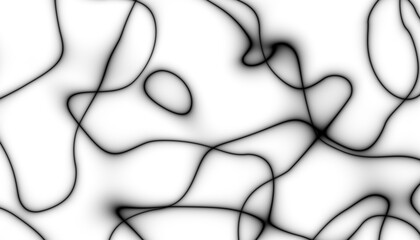 Abstract black blur thin linear abstract curved wavy wide pattern for background, wallpaper, banner, label etc. Overlay png design