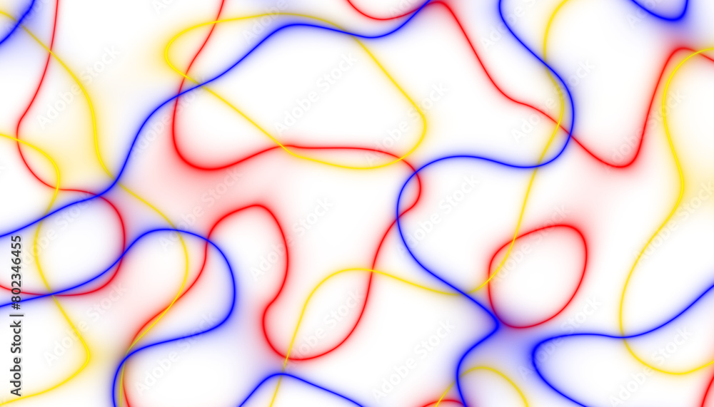 Poster abstract colorful spectrum thin linear abstract curved wavy wide pattern for background, wallpaper, 