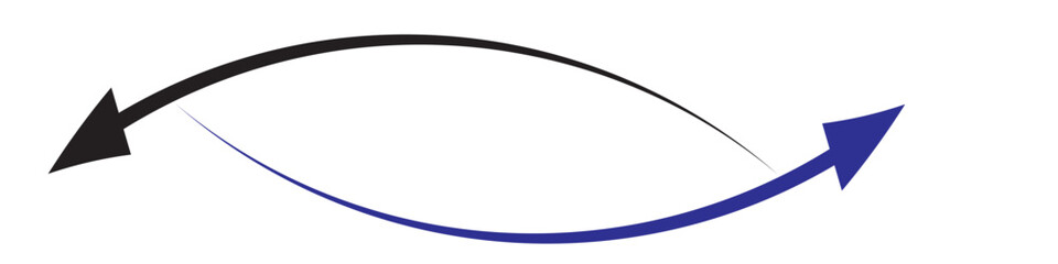 Long arrows icon set. right and left long arrows . horizontal double arrow. Vector illustration.