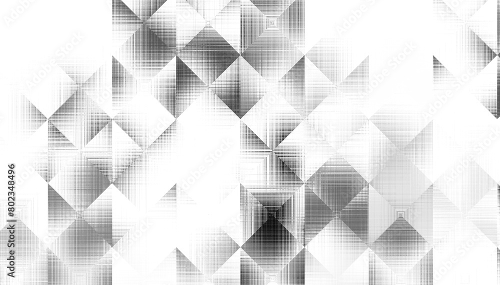 Poster Modern abstract transparent background texture with layers of black and gray transparent material in triangle diamond and squares shapes in