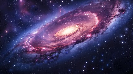 Fototapeta premium galaxy of Astronomy, Watercolor tone, pastel, 3d animator