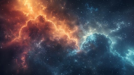 Fototapeta premium galaxy of Aurora, Watercolor tone, pastel, 3d animator