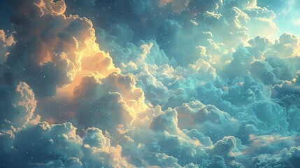 Fototapeta premium galaxy of Clouds, 3DCG