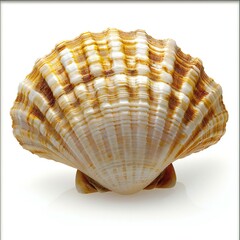 Seashell isolated on white background,  Clipping path included