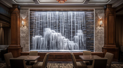 a mesmerizing waterfall background