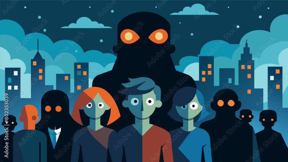 Poster the citys residents cant help but feel as though they are constantly being watched their every move 