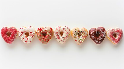 Sweet Heartful Delights: A Symphony of Heart-shaped Doughnuts