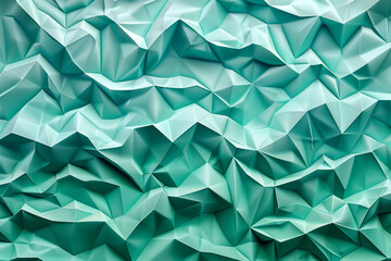 A contemporary background featuring a 3D geometric wave pattern in shades of teal and mint, giving a refreshing and modern feel.