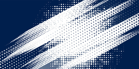 Dots halftone white and blue color pattern gradient grunge texture background. Dots pop art comics sport style vector illustration. grunge dots