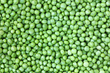 A Green peas on nature in the garden agriculture background