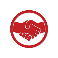 handshake symbol (sign) on white background
