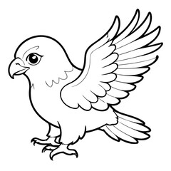 cartoon bird on white