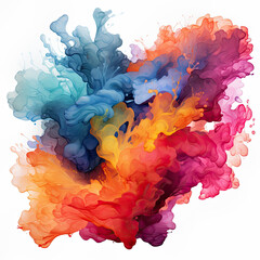 Fototapeta premium Watercolor Alcohol Ink Splash Illustration, Generative Ai