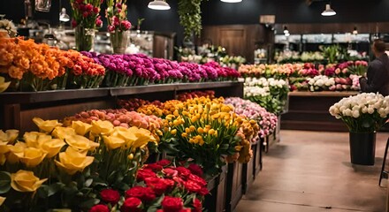 Interior of a flower shop.