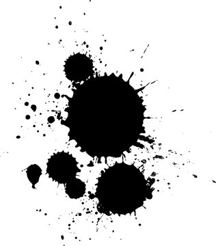 recommend clip art: black ink brush painting splash splatter