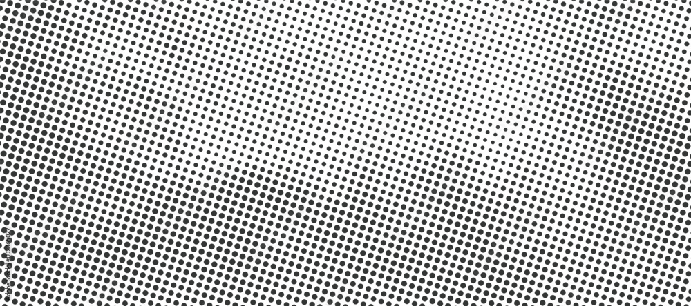 Poster halftone vector grunge effect. black dotted texture abstract halftone background horizontal