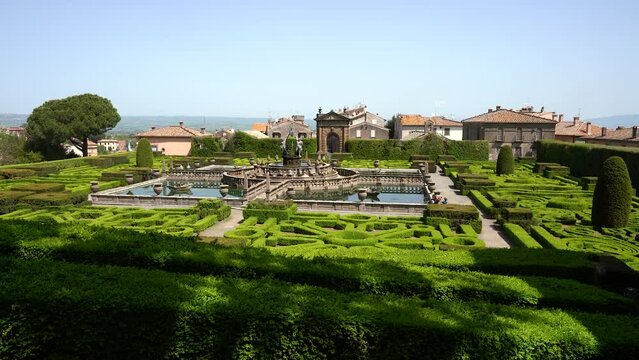 Scenic sight in the marvellous Villa Lante in Bagnaia, Province of Viterbo, Lazio, Italy.
