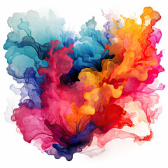 Fototapeta premium Watercolor Alcohol Ink Splash Illustration, Generative Ai