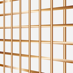 Prison bars isolated on transparent. Vector illustration. Way out to freedom concept
