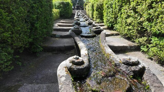 Scenic sight in the marvellous Villa Lante in Bagnaia, Province of Viterbo, Lazio, Italy.