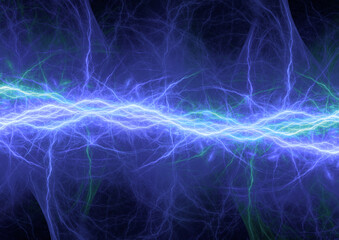 Purple lightning, electrical background abstract