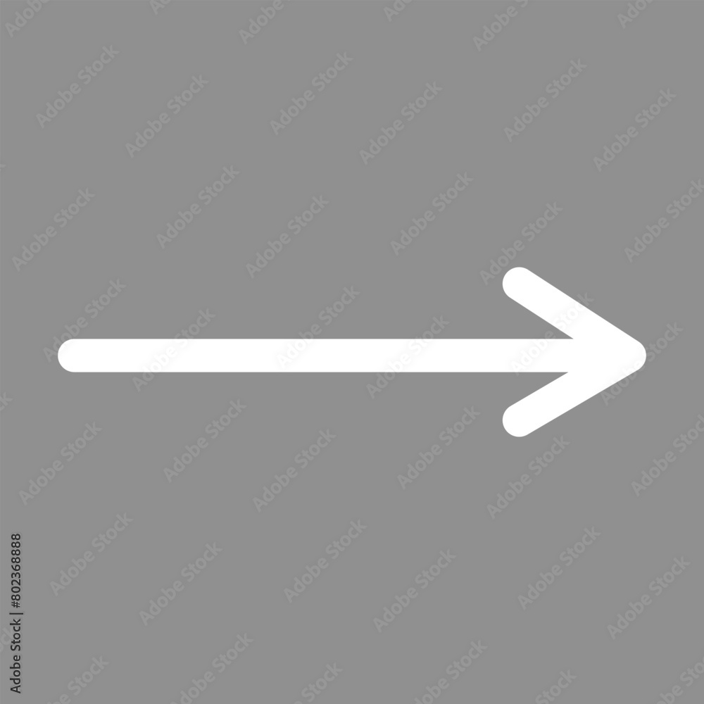 Poster share icon with arrow. white arrow icon on grey background. flat design arrow pointing backward icon