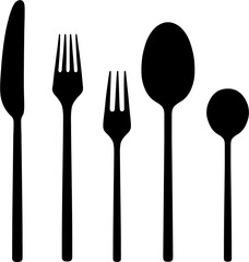 spoon, knife and fork