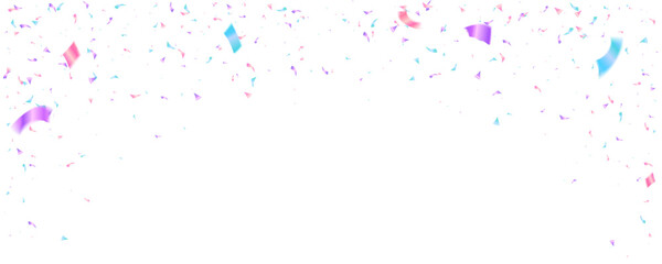 party holiday, festival, birthday, and anniversary falling confetti decoration header banner