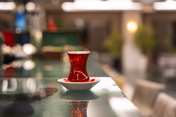 Turkish Tea (Türk Çayı) in the Turkish Breakfast Photo, Uskudar Istanbul, Turkiye (Turkey)