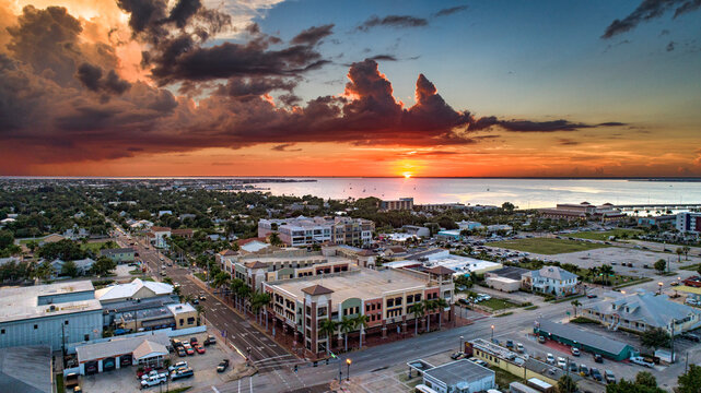 Aerial Down Town Punta Gorda 
