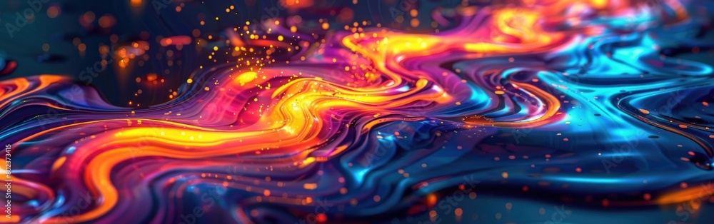 Poster a lively abstract background featuring a multitude of vibrant colors blending together in a captivat
