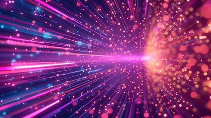 Fototapeta premium InfoStream: Vector Depiction of Internet Data Flow