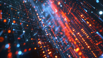 Fototapeta premium InfoStream: Vector Depiction of Internet Data Flow