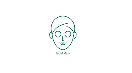 Vector Icon: Facial Mask Skincare Symbol
