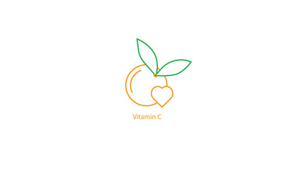 Vitamin C Nutrient Essential Vector Icon Design