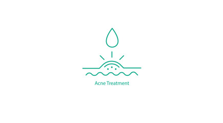 Vector Icon: Acne Treatment Skincare Symbol