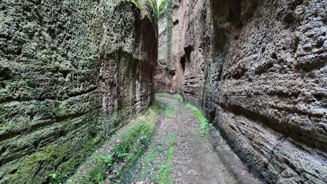 Scenic sight in the natural monument "Forre di Corchiano", near the village of Corchiano, in the Province of Viterbo, Lazio, Italy.