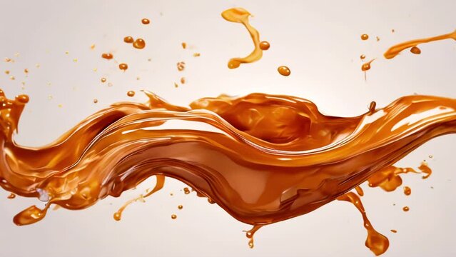 chocolate splash isolated on white