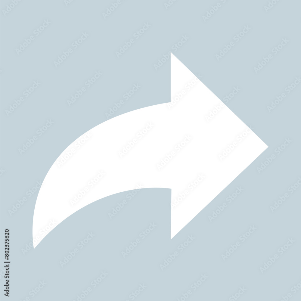 Aufkleber white arrow icon, white arrow isolated on different color background, arrow icon for your additional