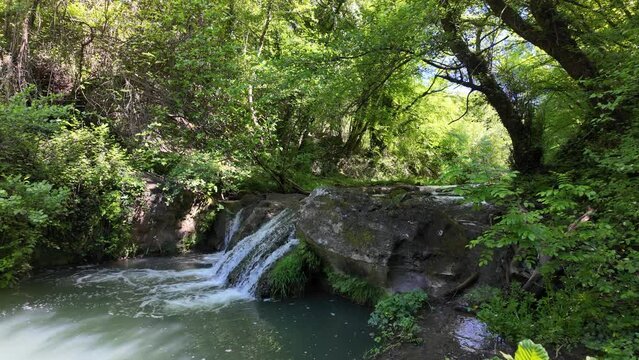 Beautiful scene in the Veio Regional Park, near Formello, Province of Rome, Lazio, Italy.
