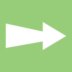 white arrow icon, white arrow isolated on green, arrow icon for your additional design needs, web app symbol direction etc. Vector illustration. Eps file 130.
